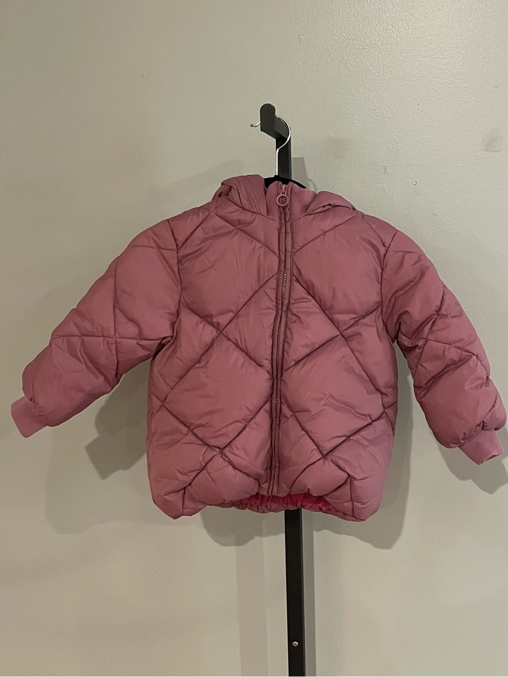 Zara Kids Pink Zip Up Puffer Coat Size 4-5 Years